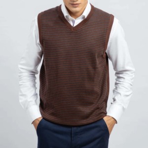 <b>Men's</b> Knitted Slim Fit Sleeveless <b>Sweater</b> <b>Vest</b> Solid Color Breathable and Quick Dry Stylish V Neck Winter <b>Sweater</b> Ves - Product Image 6