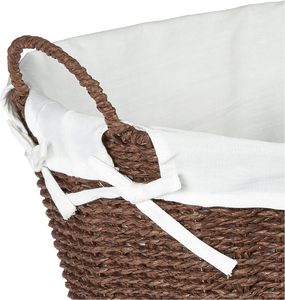 Best Selling High Quality Handwoven Natural Seagrass <b>Large</b> <b>Storage</b> <b>Basket</b> Good Choice Rattan Laundry <b>Basket</b> From Vietnam Factory - Product Image 4