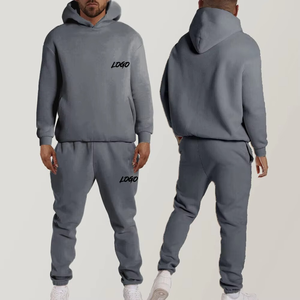 Logo personnalisé Vente en gros Hommes Sweat à capuche et pantalon de survêtement 2 Pcs Ensemble Survêtement Jogging Sports Running Gym Fitness Wear Hommes Survêtement - Product Image 2
