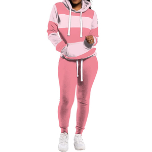 Nuevo Conjunto Deportivo de Invierno para Mujer, Estampado, de 2 Piezas, Transpirable, de Algodón, con Diseño de Logotipo Personalizado - Product Image 2