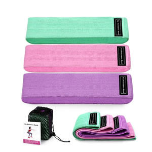 Bandas circulares de cadera de tela OEM al por mayor, bandas de bucle de ejercicio, bandas de resistencia para mujeres, ejercicio de glúteos y piernas - Product Image 4