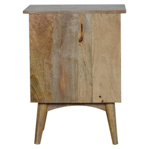 Table de chevet moderne en bois de manguier personnalisée 2 tiroirs pliables Table de chevet en bois massif haut de gamme pour meubles de chambre à coucher - Product Image 2