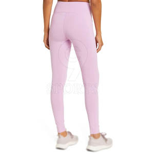 Leggings de yoga légers pour femmes personnalisés dernière conception pantalon mi-taille à motif solide avec fermeture à la taille élastique vente entière - Product Image 5