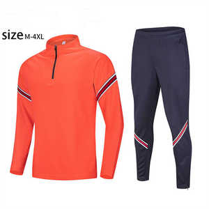 Ensemble de survêtement pour homme, veste et pantalon, léger, anti-UV, extensible, séchage rapide, antibactérien, 100% polyester, demi-zip pour la course à pied - Product Image 2