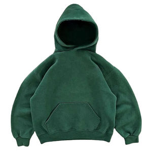 Sweatshirts et sweatshirts à capuche pour hommes 100% coton épais de luxe de qualité thermique poids lourd surdimensionné Gym impression personnalisée logo - Product Image 2