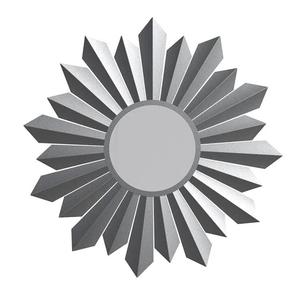 Espejo de pared de calidad superior Espejo de lujo hecho a mano con recubrimiento de polvo gris Tamaño personalizado Espejo de pared de metal de forma redonda - Product Image 1