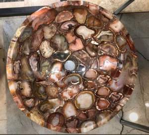 อ่างล้างหน้าพลอยหินโมรากึ่งมีค่าอ่างล้างหน้าอ่างล้างจานห้องครัวอ่างล้างหน้าเรซิ่นห้องศิลปะแจกันไม้กล่องบรรจุ - Product Image 2