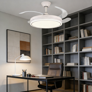 42" Energy Saving AC Motor Modern Outdoor <b>Ceiling</b> Fan 3-Tone LED <b>Light</b> Flush Mount Low Profile <b>Remote</b> <b>Control</b> - Product Image 1