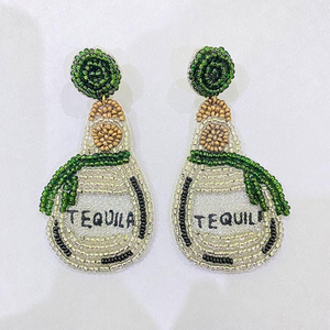 เครื่องประดับแฟชั่นต่างหูลูกปัดปักจากอินเดียต่างหูทำด้วยมือสำหรับผู้หญิงและเด็กผู้หญิงดูคลาสสิกหลากสี - Product Image 3