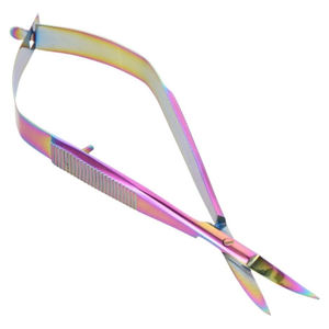 Tijeras de Acero Inoxidable de 4.7 Pulgadas con Microresorte para Cutículas, Cejas y Uñas, Herramienta de Precisión para el Cuidado de la Belleza de INNOVAMED - Product Image 1