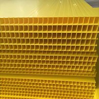 Plaque en plastique ondulé jaune PP de haute qualité, taille personnalisée 48x48, résistante aux UV, qualité alimentaire, pour soudage et découpe