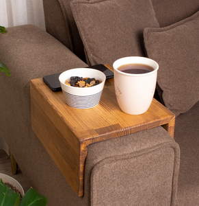 Vendita all'ingrosso di legno di pino artigianale bracciolo tavolo semplice e funzionale in legno divano vassoio - Product Image 2