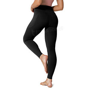 Seamless High-Waisted Yoga <b>Leggings</b> for <b>Ladies</b> Solid Pattern Workout Gym Pants - Product Image 2