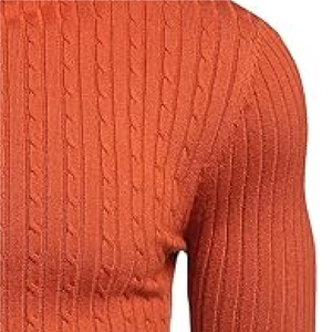 Men's Slim Fit Anti-Wrinkle Winter <b>Knitted</b> Crew Neck Breathable with <b>Pattern</b> Anti-Shrink Polyester Sweater - Product Image 3