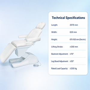 Lettino Elettrico Multifunzionale per Trattamenti Estetici, Tavolo da Massaggio Facciale, Poltrona Spa con 3 Motori per Cliniche e Saloni - Product Image 5