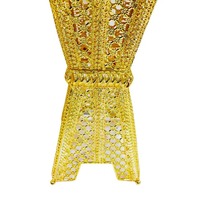 Brûleur d'encens indien classique hexagonal en métal, écologique, aromatique, motif cocotier et diamant multicolore, design Bakhoor