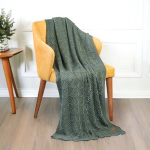 Manta de punto Dalisa Emily para todas las estaciones, suave, ligera y transpirable para cama, sofá, sofá, viaje - Product Image 3