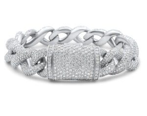 Pulseras de Eslabones Cubanos de Plata de Ley para Hombre, Joyería Fina, Estilo Hip Hop, Fabricante Indio, Regalo para Fiestas - Product Image 2