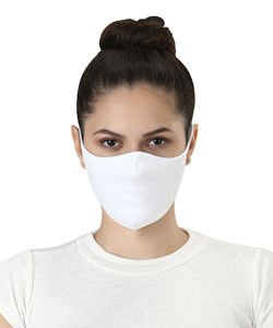 Masque facial Fresh Guard avec sangle pour la tête, coton biologique peigné, toucher doux, respirant, élastique, confort pour les oreilles, ajustement sécurisé, réutilisable, sûr - Product Image 6