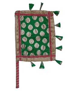 Abanico Decorativo Indio Pakhi Mehndi Dholki, Abanicos de Tela Vintage para Bodas Punjabi, Recuerdo de Fiesta, Juego Jago - Product Image 1