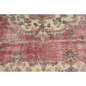 Vintage 9x12 rojo beige estilo Kilim alfombra turca gran área de lana 10mm de espesor para entrada 29x8ft rectángulo patrón de retazos - Product Image 5