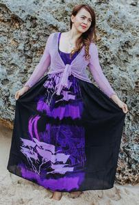 Wholesale Plus Size Winter Bali Ikat Sheer Bolero Tropical Glam Beach Cover-Up Woman Party Poncho <b>Cardigan</b> Blouse Vacation - Product Image 5