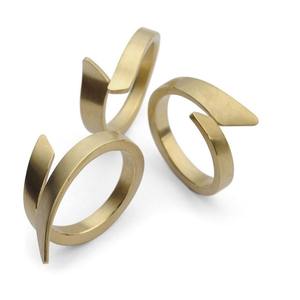 Restaurant vente en gros personnalisé métal doré classique Design rond forme ronds de serviette pour événement mariage Design moderne - Product Image 2