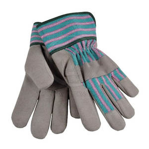 ถุงมือทำงานหนังแท้สีทึบถุงมือทำงาน - Product Image 1