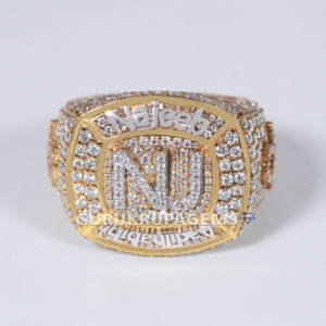 Customizable 925 Sterling Silver Unisex Hip Hop Ring with VVS Clarity Moissanite Diamond Crafted Letter Pattern Jewelry - Product Image 1