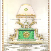 Table basse console en malachite avec plateau en pierre, mobilier de salon moderne et traditionnel, respectueux de l'environnement