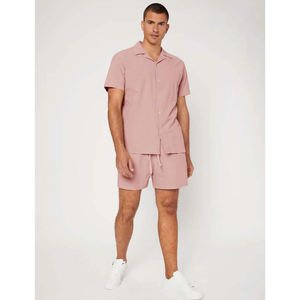 Tenues d'été 2 pièces pour hommes imprimé graphique t-shirt short ensemble lettre patché détail presse pli t-shirt motif solide respirant - Product Image 1