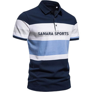 Nouveau coton couleur unie polo classique à manches courtes de qualité supérieure décontracté affaires social hommes polos - Product Image 2