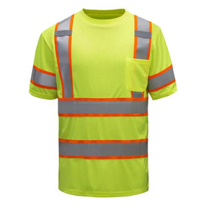 T-shirt de sécurité réfléchissant haute visibilité pour homme, tendance, vêtements de travail d'hiver, haute qualité, respirant, dernière arrivée, vente chaude - Product Image 2