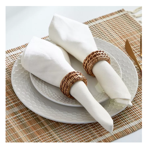 Rond de serviette pour décoration de table meilleure qualité tissé à la main 100% fait à la main en osier rotin anneau de serviette prix le plus bas - Product Image 1