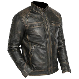 M0VATEXTILES Nueva colección de chaqueta de cuero para hombre Genuino hecho a medida en cuero original Precio barato Chaquetas de cuero - Product Image 3