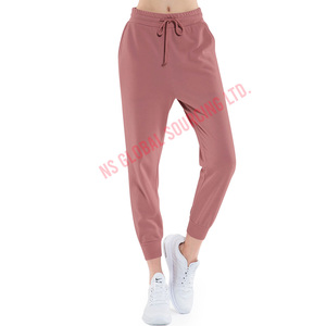 Soft <b>Stretch</b> Womens Sweatpants With Elastic Drawstring Waist Designed For Daily Comfort Yoga Running And Workout Activities - Product Image 1