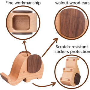 Natural Finish Bamboo Wood <b>Pen</b> <b>Holder</b> in Elephant Shape Perfect <b>for</b> Office <b>Desk</b> Storage and Luxury Decor - Product Image 5