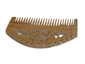 Peigne en bois sculpté à la main de Viking Designer (Kanghi) pour cheveux bouclés épais et secs pour le coiffage et le cadeau de nourriture - Product Image 4