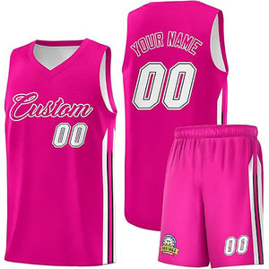 Pantalones cortos de camiseta de baloncesto de diseño personalizado al por mayor con logotipo de número de nombre de equipo uniforme personalizado para hombres/mujeres/jóvenes - Product Image 1