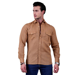 Chemises habillées formelles RNSHANGER pour hommes, décontractées, blanches et noires, col en V, anti-plis, coupe classique, manches longues, en polyester, pour l'automne - Product Image 5