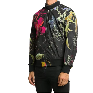 Blouson bomber unisexe à capuche zippé, couleur personnalisable, col montant, manches longues, en toile de coton unie, doublure en coton, séchage rapide - Product Image 2