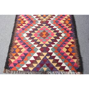 พรมขนแกะสไตล์ตุรกีแนววินเทจผ้าถักลายแบบโบโฮสำหรับตกแต่งห้องนั่งเล่นยางขนาดโอเวอร์ไซส์สีส้มแดง - Product Image 4