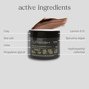 RELAXPERIENCE Mascarilla de barro anticelulítica 3000ml con efecto exfoliante limón y espirulina para desintoxicación reafirmante y piel suave - Product Image 2