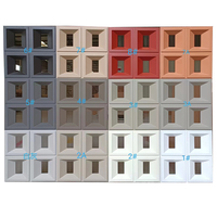 Briques murales ABS de haute qualité, solution de design 3D moderne, panneau mural carré 400*400mm, simple face, imperméable, pour la maison et l'hôtel