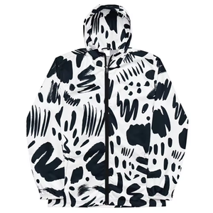 Vestes d'extérieur en polyester 100% à impression personnalisée, coupe-vent respirant à fermeture éclair, coupe-vent avec impression par sublimation - Product Image 5