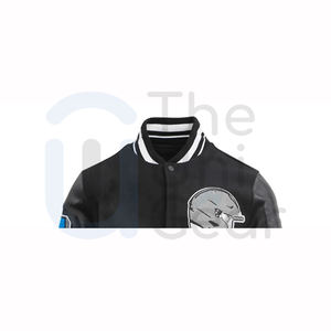 Blouson de baseball universitaire pour homme, 100 % coton respirant et écologique, double usage, pour étudiants et motards - Product Image 4