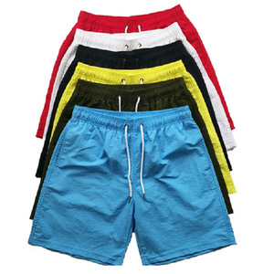 2025 pantalones cortos informales tejidos en blanco para hombre, logotipo personalizado, estampado bordado, para correr, tabla de Surf, traje de baño, pantalones cortos para playa - Product Image 1