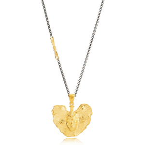 Colgante Vintage con Diseño de Corazón, Chapado en Oro de 22K, Joyería Turca Hecha a Mano, Plata de Ley 925, Venta al Por Mayor - Product Image 1