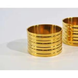 Anillo de Servilleta de Metal con Diseño de Flor Dorada, Decoración de Mesa Ecológica - Product Image 2