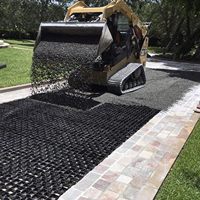 Solution de surface en grille de gazon perméable en plastique robuste pour allées